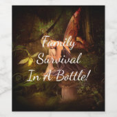 Pilzmärchen-Erntedank Weinetikett (Einzelnes Label)