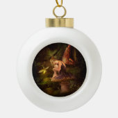 Pilzmärchen Keramik Kugel-Ornament (Vorderseite)