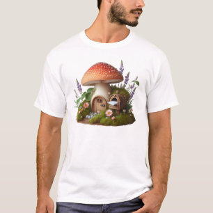 Pilzmast - Whimsischer Waldlandwirt Illus T-Shirt