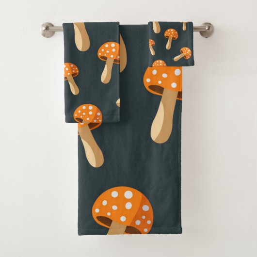 Pilzmuster Badhandtuch Set (Insitu)