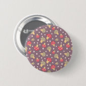 Pilzmuster Button (Vorne & Hinten)