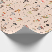 Pilzmuster Geschenkpapier (Ecke)