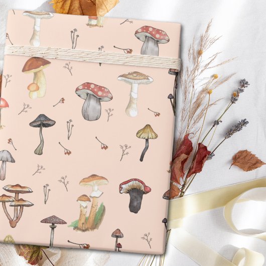 Pilzmuster Geschenkpapier