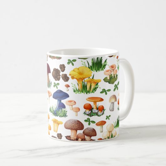 Pilzmuster Kaffeetasse (VorderseiteRechts)
