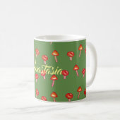 Pilzmuster-Kunst individuell gestaltete Tasse (VorderseiteRechts)