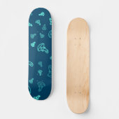 Pilzmuster Skateboard (Vorderseite)