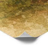 Pilzpaar im Moos Wasserfarbenposter Poster (Ecke)
