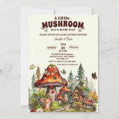 Pilzpilze, die in den Wäldern fallen, Babydusche Einladung (Vorderseite)