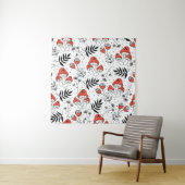 Pilzpilze nahtlos Vintages Wiederholmuster. Li Wandteppich (Beispiel)