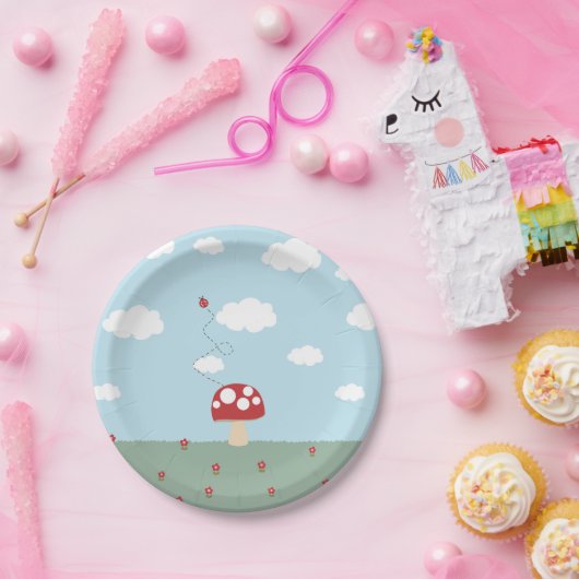 Pilzplatte Pappteller (Party)