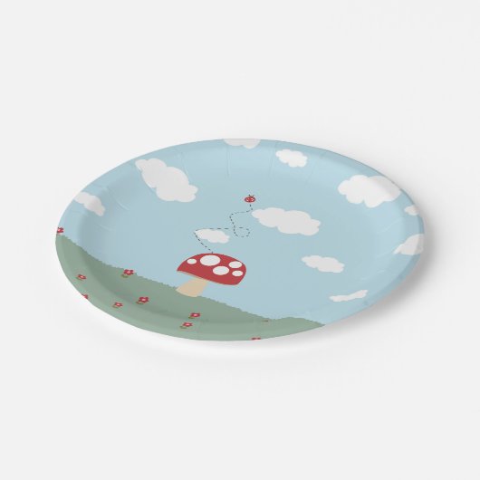 Pilzplatte Pappteller (Schrägansicht)