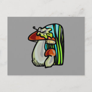 Pilzpostkarte Postkarte