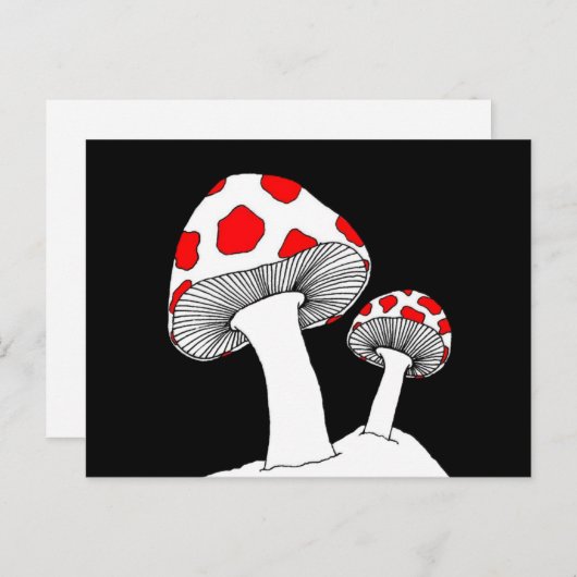 Pilzpostkarte Postkarte (Vorne/Hinten)