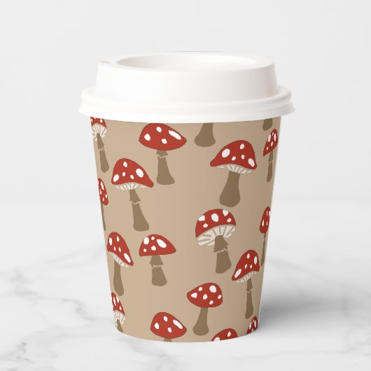 Pilzsäcke Pappbecher (Rückseite)