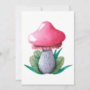 Pilzsammler Pilz Und Blätter Einladung
