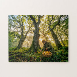 Pilzsammler unter alten Eichen Puzzle