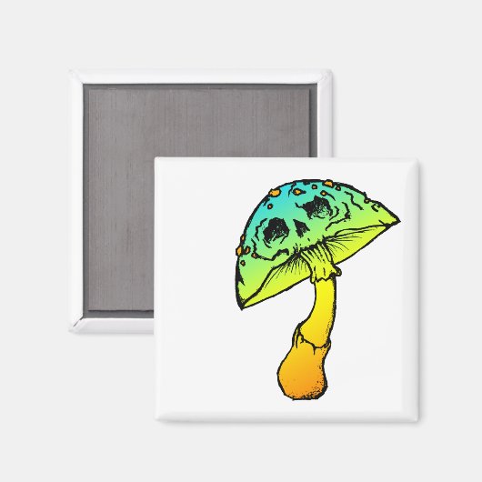Pilzschädelmagnet Magnet (Vorderseite/Rückseite)