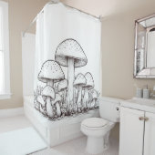 Pilzskizze Duschvorhang (Beispiel)