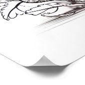 Pilzskizze Poster (Ecke)