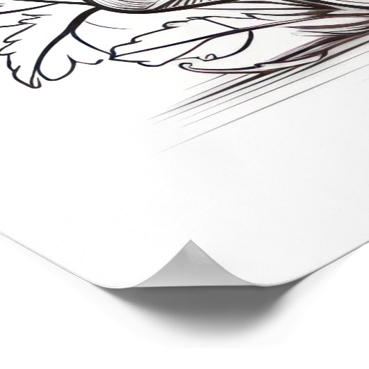 Pilzskizze Poster (Ecke)