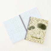 Pilzskizze verblassten Text bedrückt boho Notizblock (Innenseite)