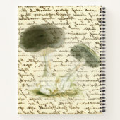 Pilzskizze verblassten Text bedrückt boho Notizblock (Rückseite)