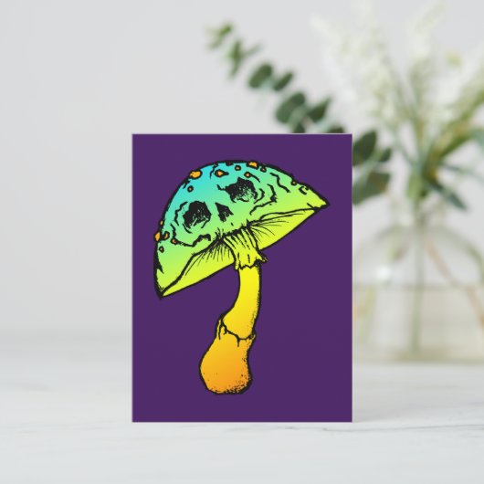 Pilzskull-Postkarte Postkarte (Stehend Vorderseite)