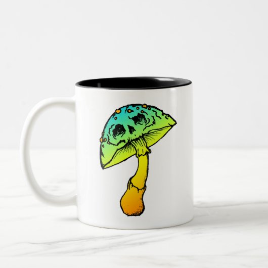 Pilzskull Zwei-Tone-Tasse Zweifarbige Tasse (Links)