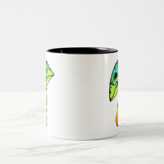 Pilzskull Zwei-Tone-Tasse Zweifarbige Tasse (Mittel)