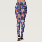Pilzsorte: Vintage Illustration Leggings (Rückseite)