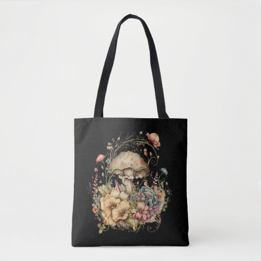 Pilztasche mit Blumenmuster Tasche (Vorderseite)