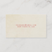 Pilztoadstool-rote Vintage Geschäfts-Karte Visitenkarte (Rückseite)