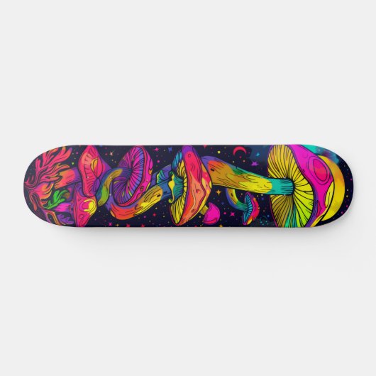 Pilztrippy-Farben psychedelisch Skateboard (Horizontal)
