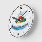 Pilzuhr Runde Wanduhr (Winkel)