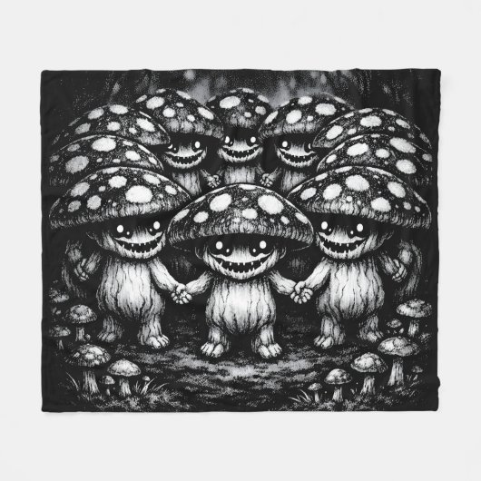 Pilzvolk • Waldkreaturen von BurnsInHell Fleecedecke (Vorderseite (Horizontal))