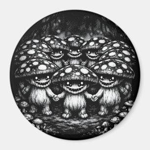 Pilzvolk • Waldkreaturen von BurnsInHell Magnet