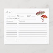 Pilzwald-Brautparty Rezept-Karte (Vorderseite)