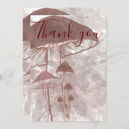 Pilzwald Dankeskarte (Vorne/Hinten)