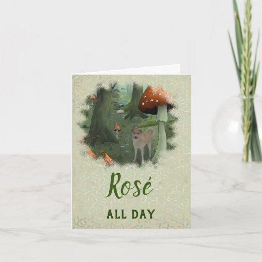 Pilzwald Feiertagskarte (Vorderseite)