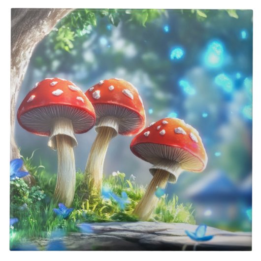 Pilzwald Fliese (Vorderseite)
