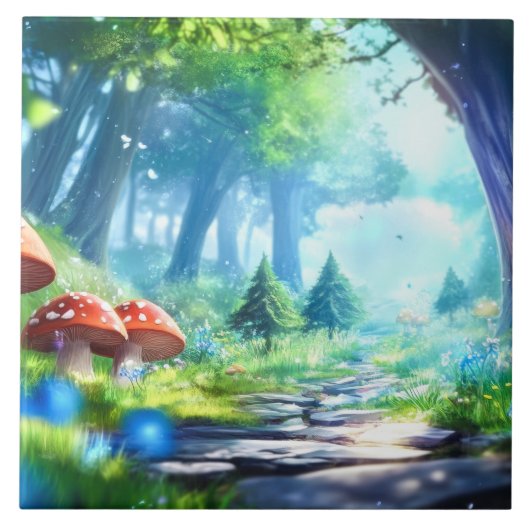 Pilzwald Fliese (Vorderseite)