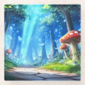 Pilzwald Glasuntersetzer (Vorderseite)