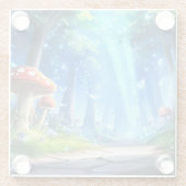 Pilzwald Glasuntersetzer (Rückseite)