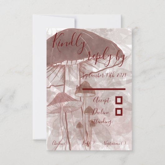 Pilzwald RSVP Karte (Vorderseite)