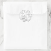 Pilzwald Runder Aufkleber (Tasche)