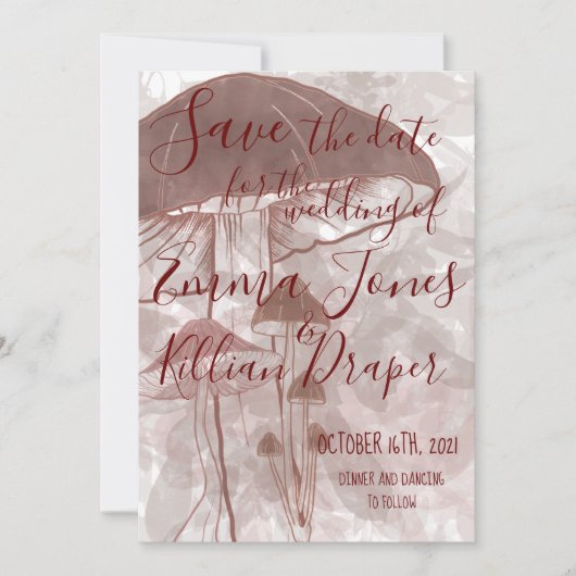 Pilzwald Save The Date (Vorderseite)