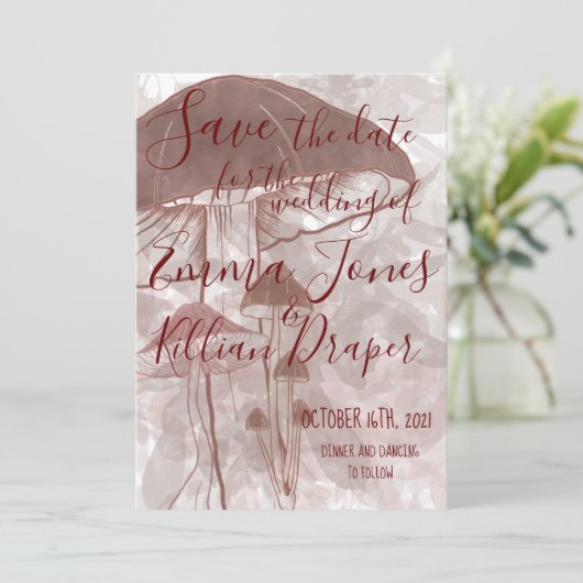 Pilzwald Save The Date (Stehend Vorderseite)