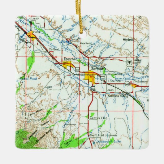Pima AZ Vintag Topo Keramikornament (Vorderseite)