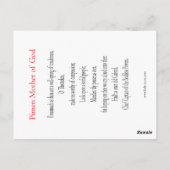 Pimen Mutter der Gott-Gebets-Karte Postkarte (Rückseite)