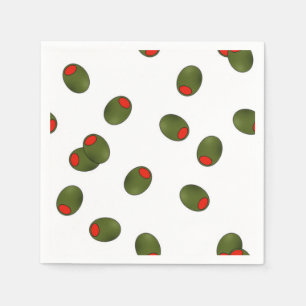 Piment-Oliven-Papierservietten Serviette